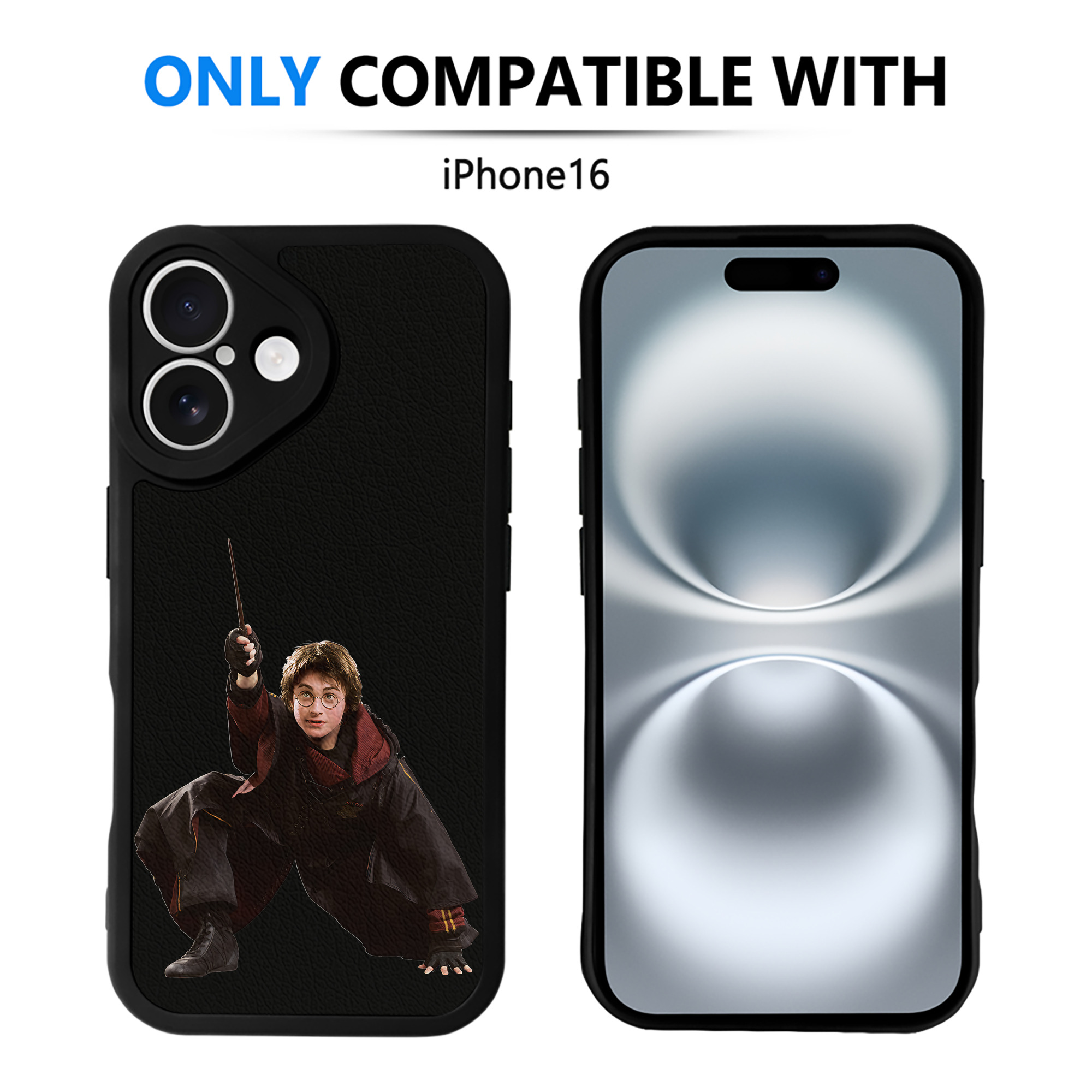 （画像用） Harry Potter ハリー・ポッターシリーズ 【iPhone 16シリーズ対応】シリコンスマホケース（レザー調） 材質：シリコン